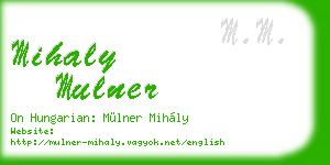 mihaly mulner business card