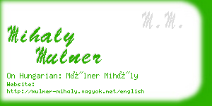 mihaly mulner business card